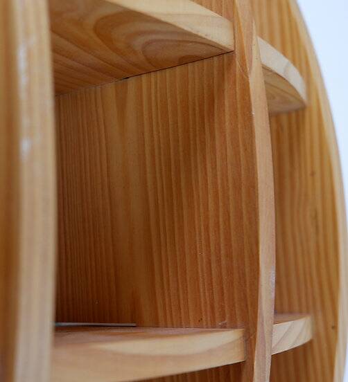 Petites étagères rondes en pin Ø55.5cm