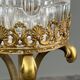Bronze-gilt and crystal standing ashtray, 20th century
