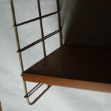 Pair of wooden metal shelves design 60