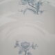 Compotier on porcelain pedestal decoration pale blue flowers