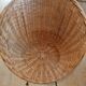 Vintage rattan basket armchairs