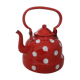 Enamelled polka dot teapot