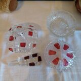 Ancienne bonbonnière et flacon art déco en cristal Henkel