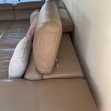 Maxdivani taupe leather sofa