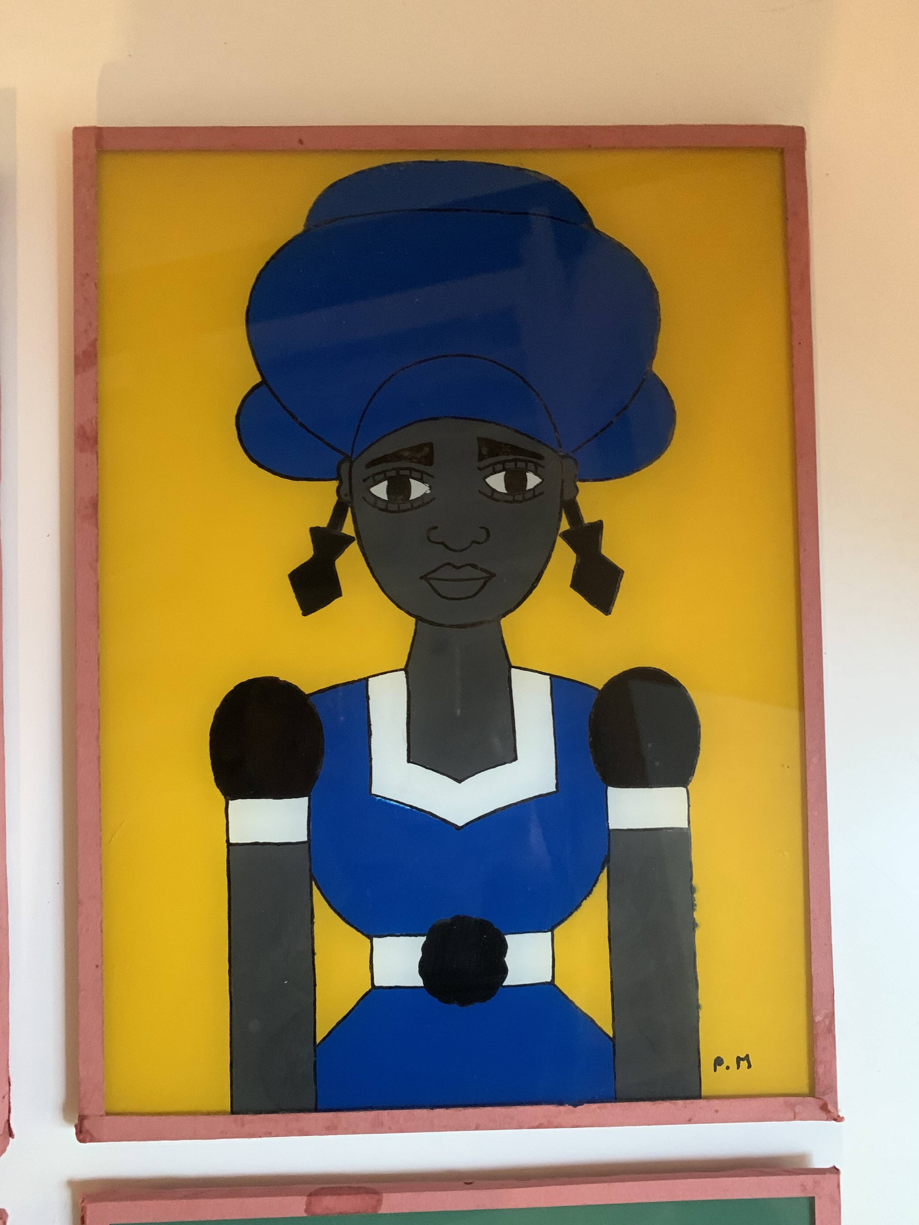 Set of Senegalese reverse glass paintings