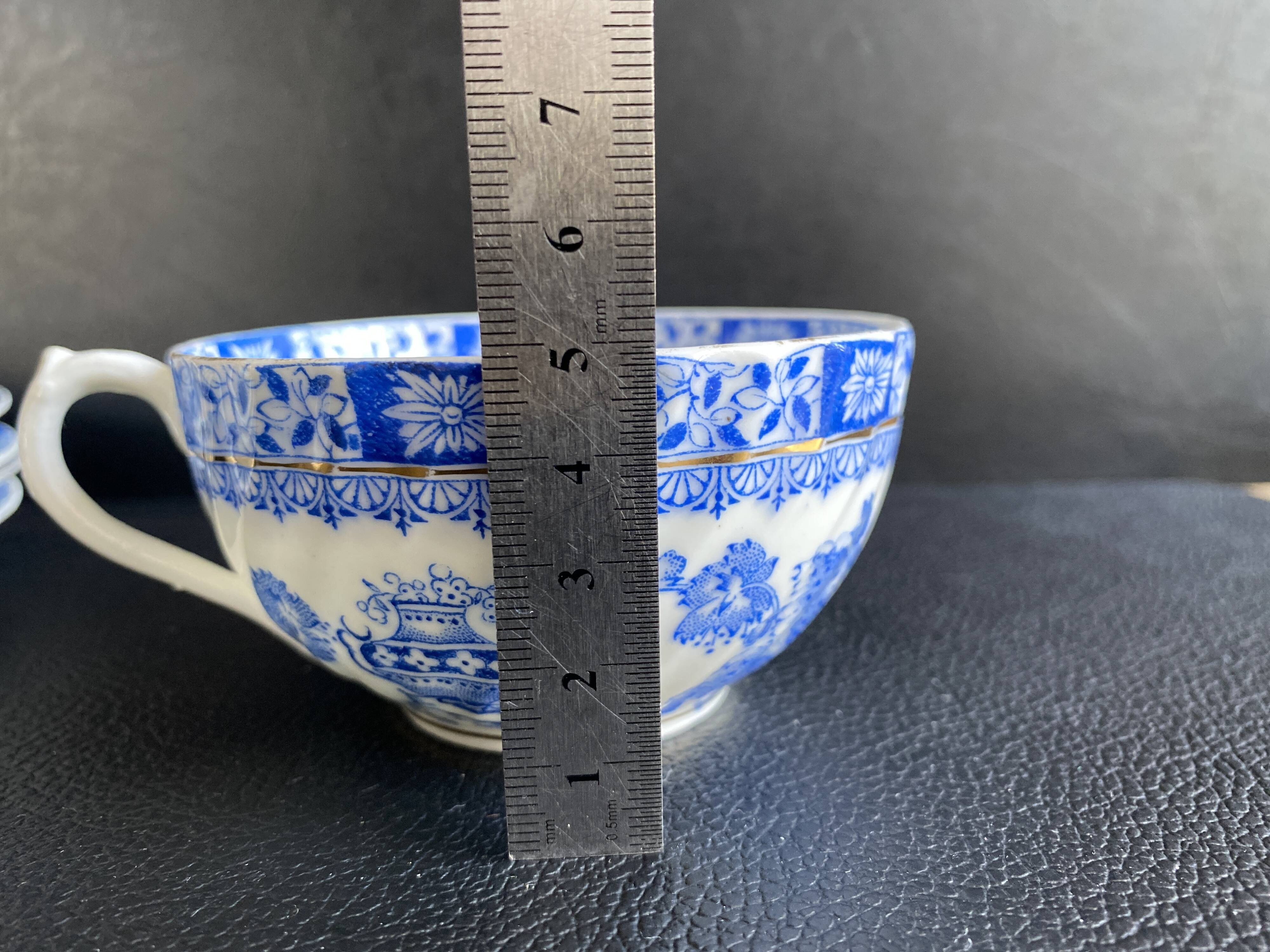 Magnifique lot de Tasses & Soucoupes China Blau - Tuppack Tiefenfurt