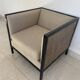 Luxury mahogany and fabric armchair Casa Padrino