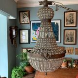 Bronze balloon chandelier and grapevines 90cm