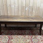 Table de ferme de style Louis XV en chêne massif 228 cm