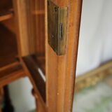 Louis XVI style music cabinet display case in 20th century walnut