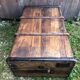 Old wooden transport trunk late 19th century vintage