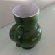 Pitcher ball in glazed green ceramic vintage 60s-70s