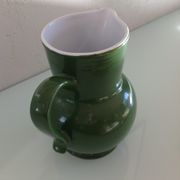 Pitcher ball in glazed green ceramic vintage 60s-70s