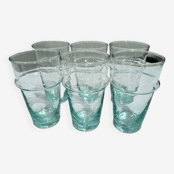 Set of 6 Beldi glasses in recycled glass 31cl/13cm H