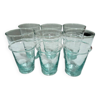 Set of 6 Beldi glasses in recycled glass 31cl/13cm H
