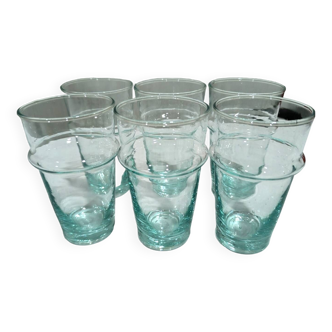 Lot de 6 verres Beldi en verre recyclé 31cl/13cm H