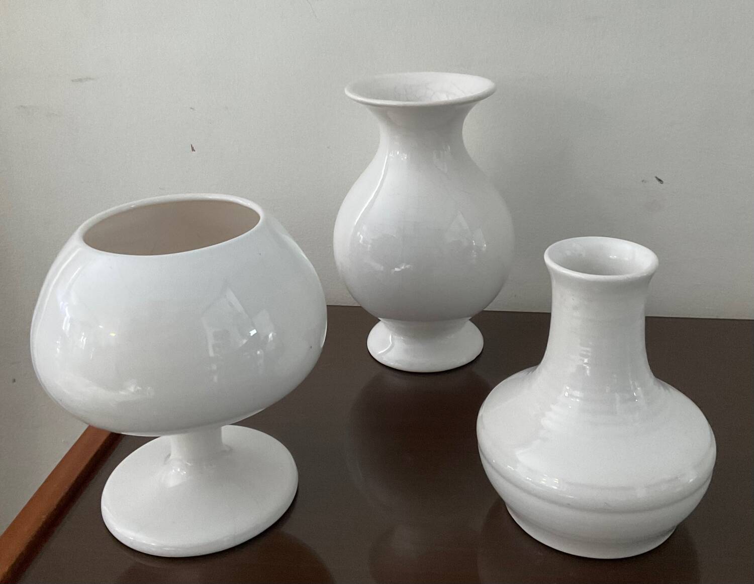 Trio de vases vintage en céramique années 60-70