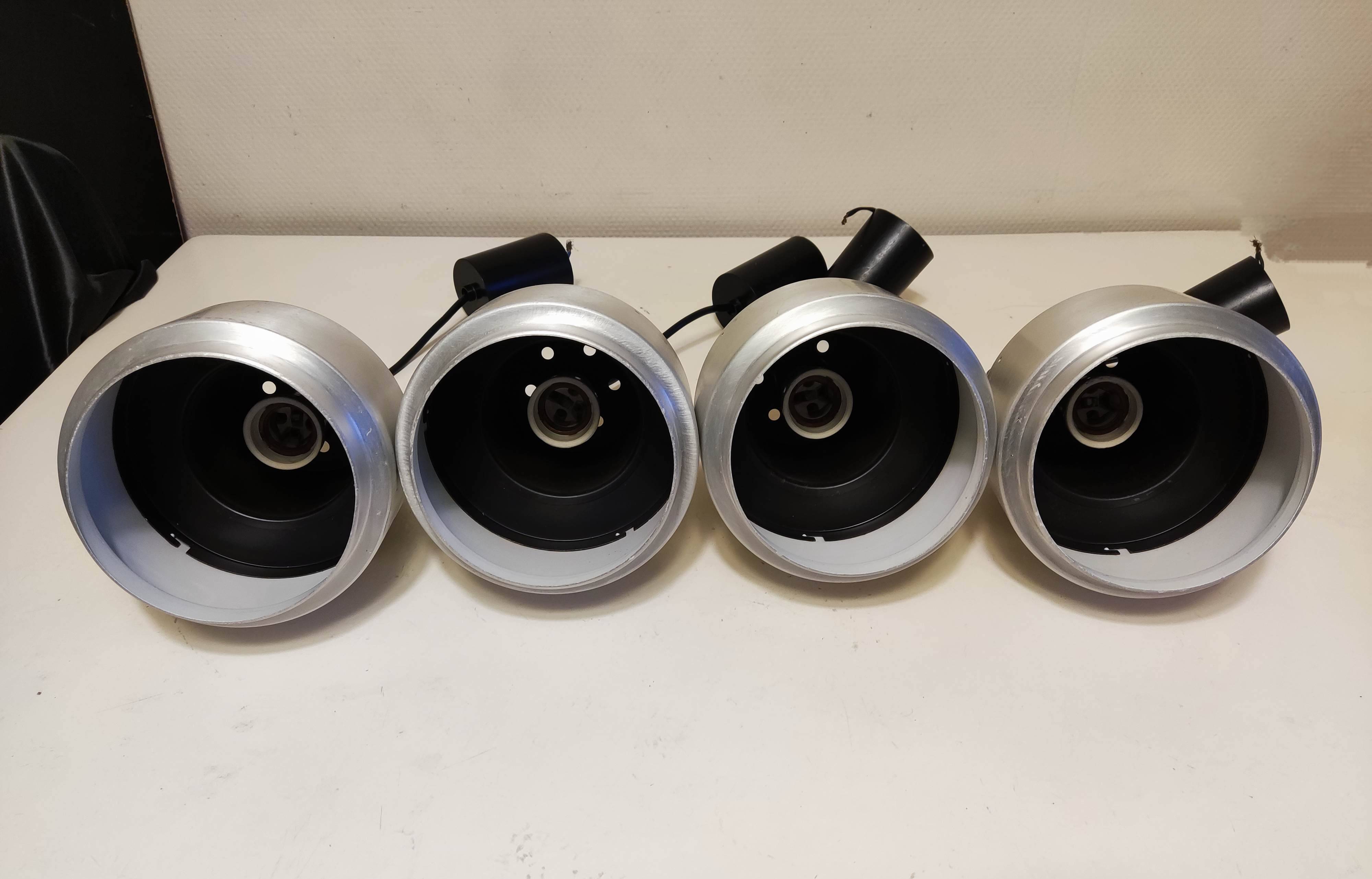 set of 4 vintage chandeliers