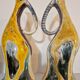 Paire de grands pichets zoomorphes en céramique émaillée, Vallauris, 1960