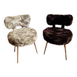 Vintage moumoute Pelfran chairs