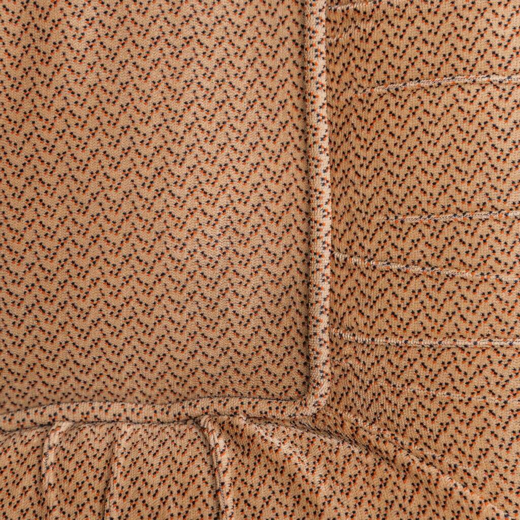 Ensemble de 3 poltrone modulari en tessuto beige anni '70 vintage modernariato