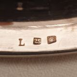 Salad bowl, ancient vegetable in silver metal