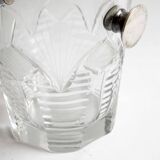 Crystal ice bucket and silver handles