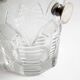 Crystal ice bucket and silver handles