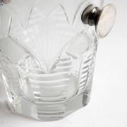 Seau à glace en cristal et poignées argent