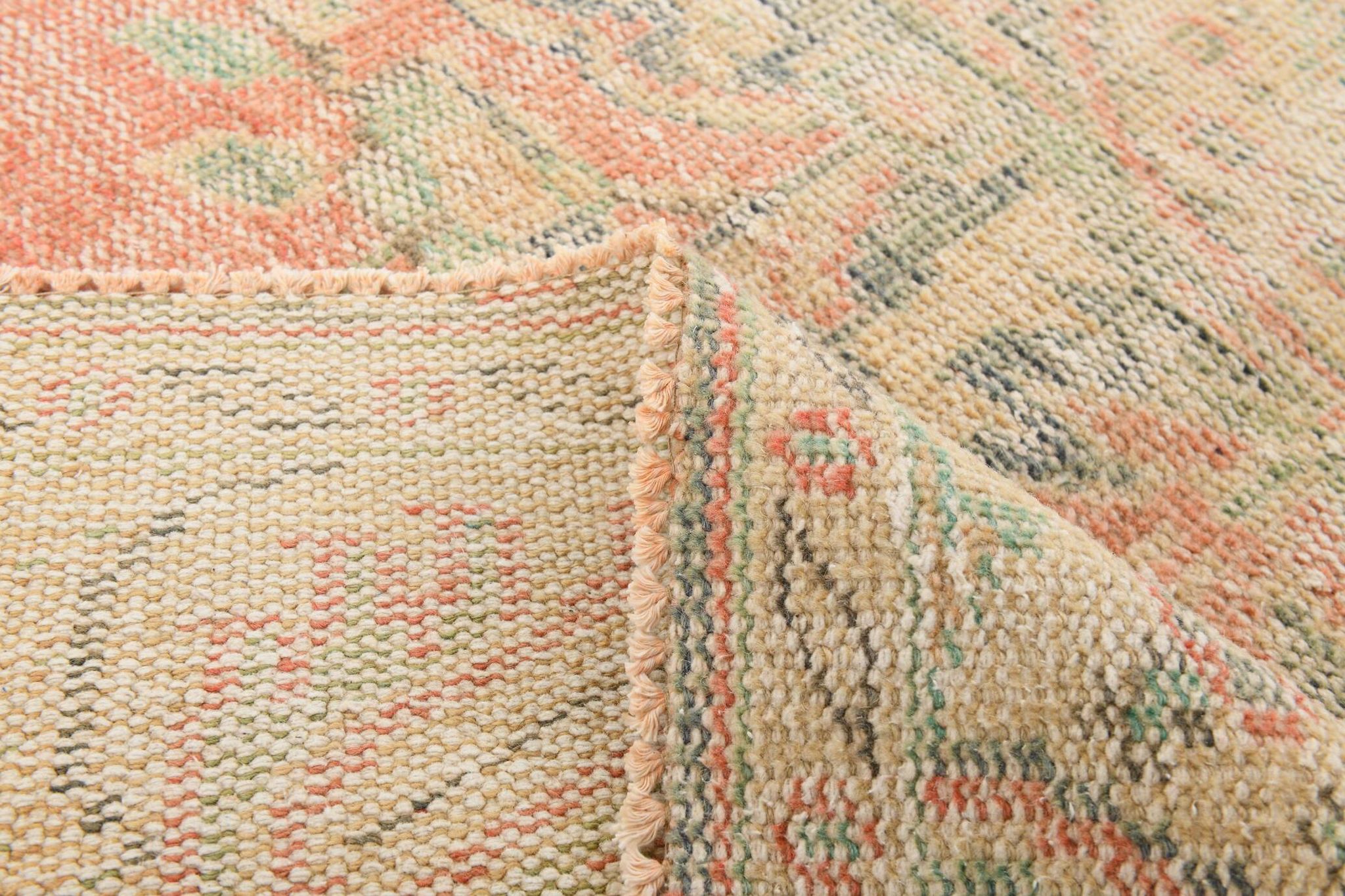 5x9 Soft Vintage Oushak Handmade Area Rug, 145x272 Cm