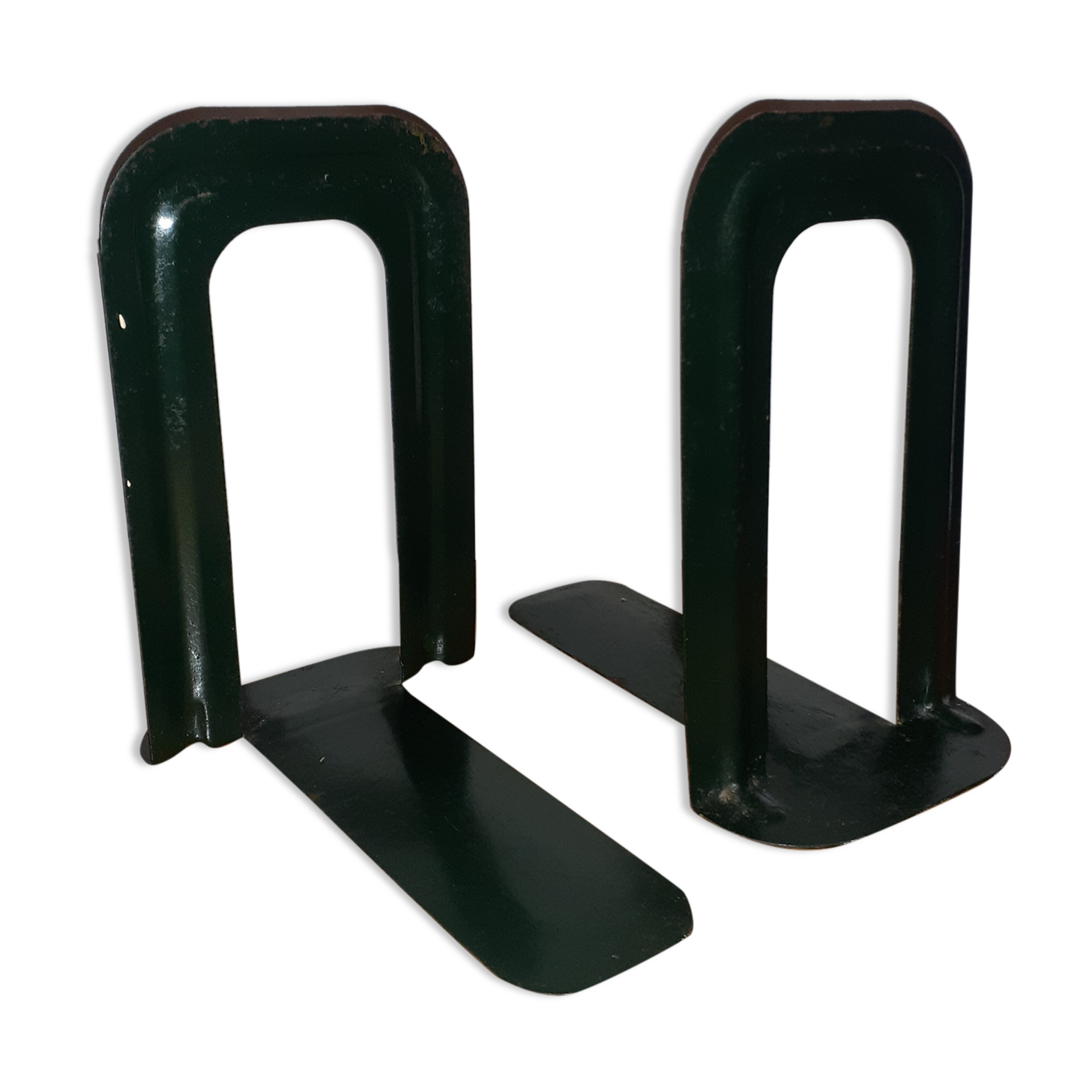 Pair of Ravel Clamart book clamp backs industrial sheet metal