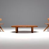 T02P Coffee Table by Pierre Chapo, France, 1960s