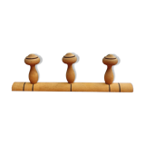 Vintage wall-mounted coat rack in imitation bamboo