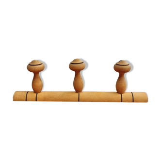 Vintage wall-mounted coat rack in imitation bamboo