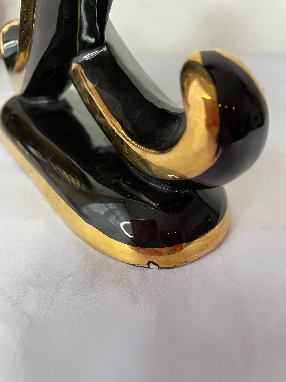 Art Deco vase and candle holder set