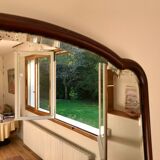Beveled mahogany mirror, circa 1930