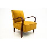Yellow art deco armchair