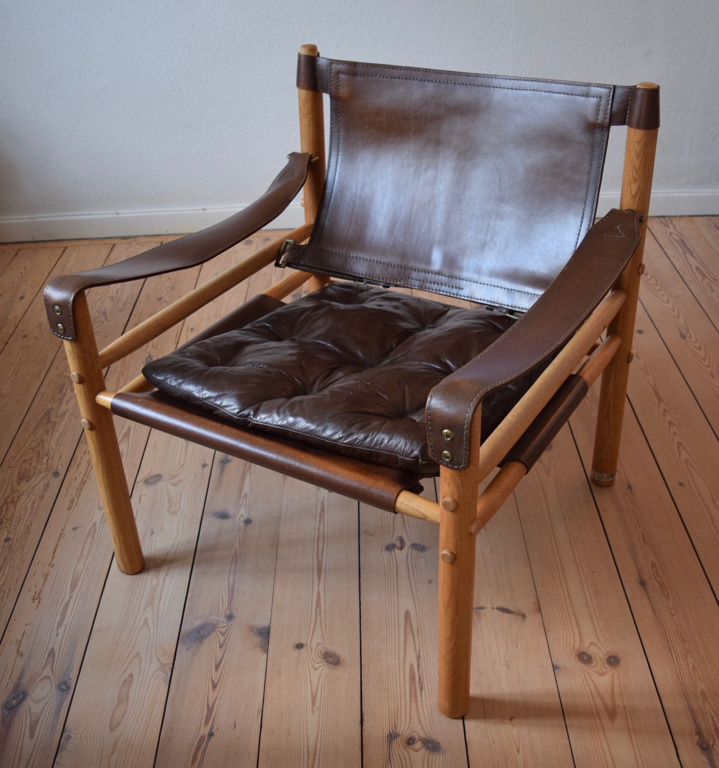 Midcentury Sirocco Safari armchair by Arne Norell, 1964
