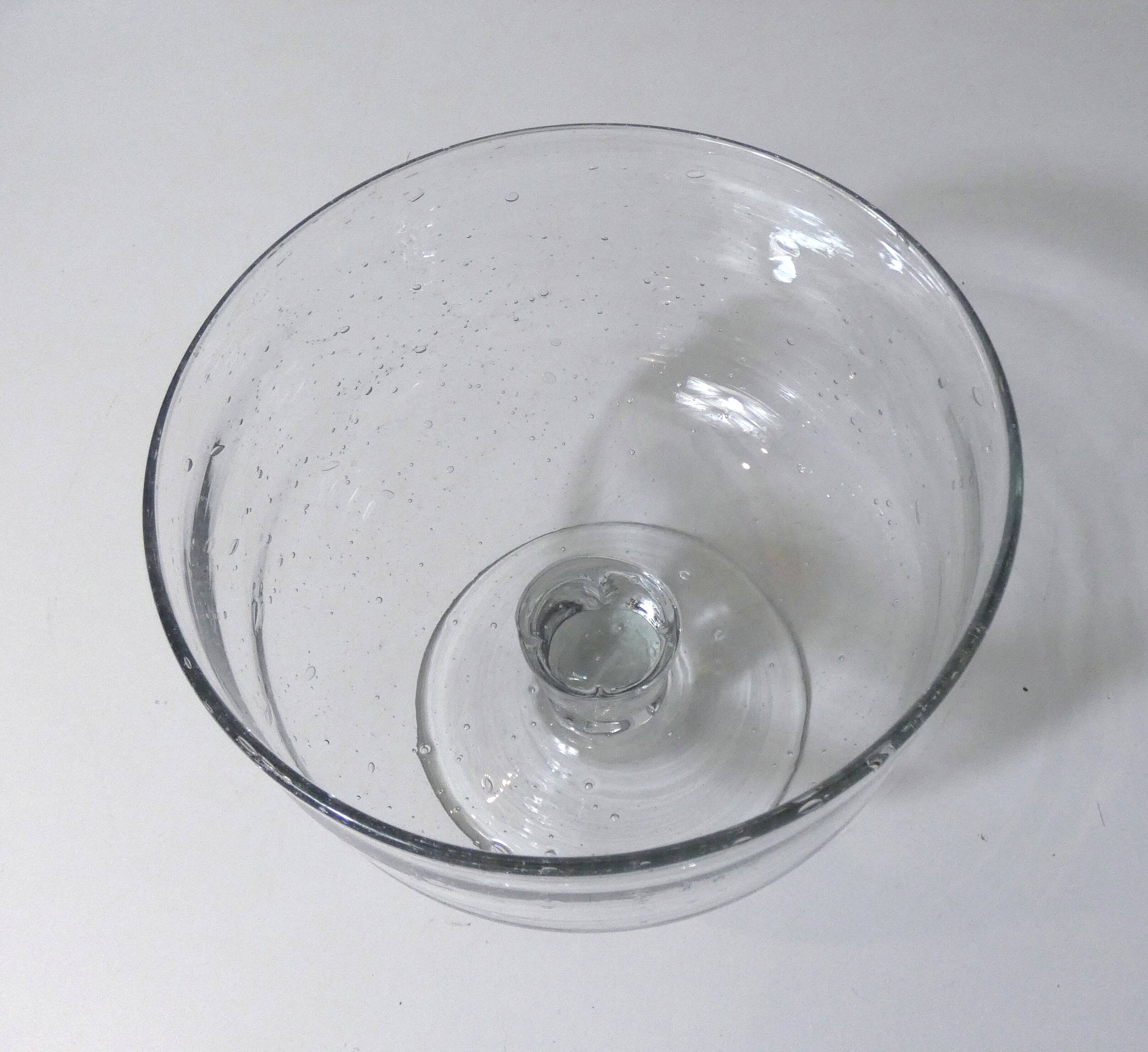 Large bubble glass bowl vintage