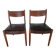 2 Scandinavian Fristho Franeker chairs in teak and leather.
