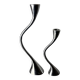 Pair of zigzag candlesticks, solid aluminium, Spain, 1980s