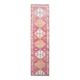 Tapis de couloir en laine rose fuchsia 3x12, style bohème rustique, 90x370 cm