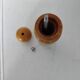 Turned wooden pepper mill