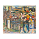Painting HST "Floral composition with fortifications" J.M. Julien, early XX°