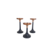 Ensemble de trois bougeoirs design en métal, Danemark