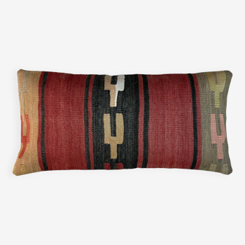 Housse de coussin kilim turc vintage, 30 x 60 cm