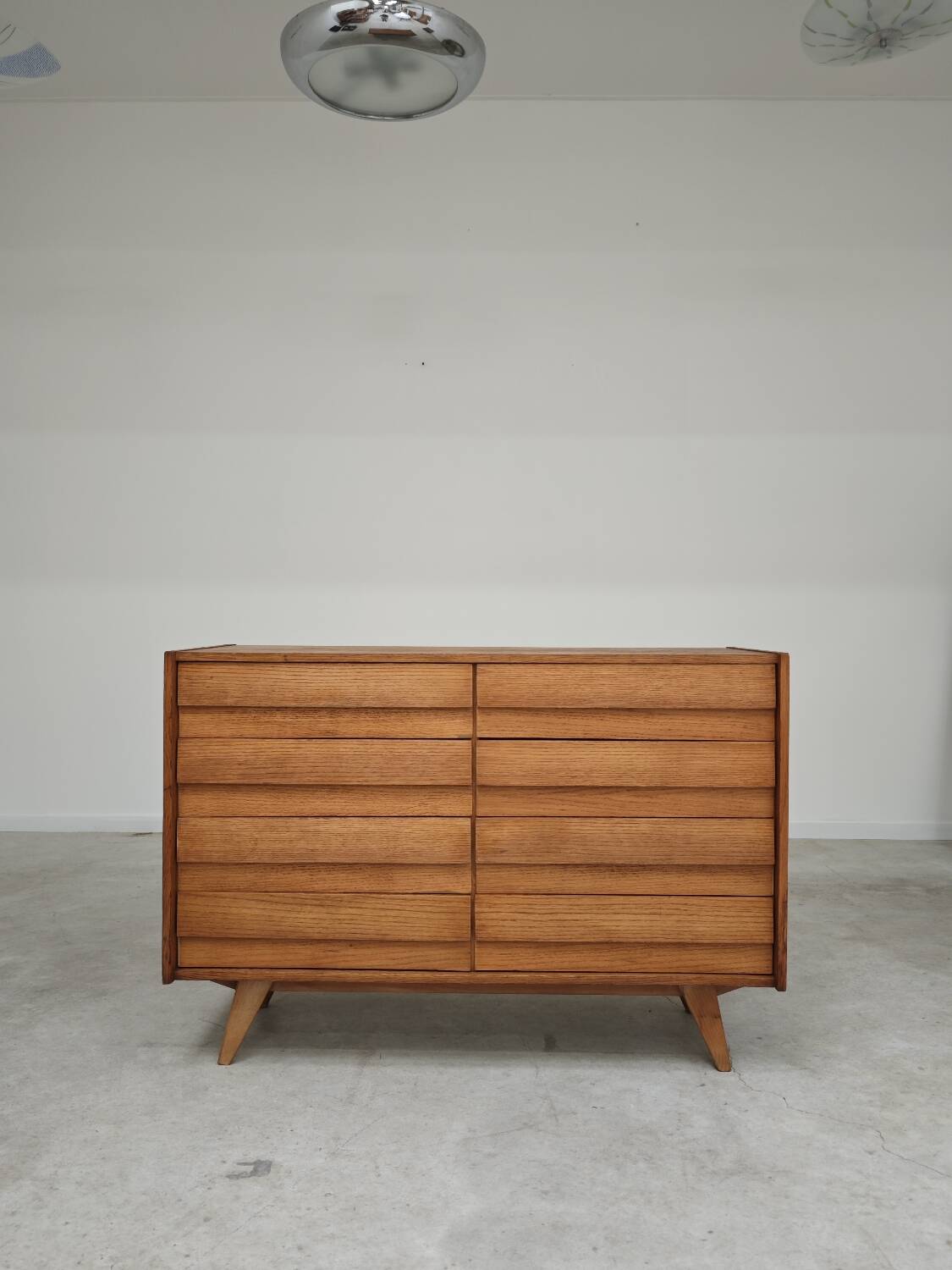 U-453 dub chest of drawers by Jiri Jiroutek for Interier Praha 1960