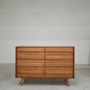 U-453 dub chest of drawers by Jiri Jiroutek for Interier Praha 1960