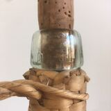 Old lady-jeanne dressed in vintage rattan