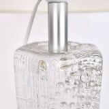 Lampe de table structurée en cristal massif du milieu du siècle par Willem Heesen pour Royal Leerdam